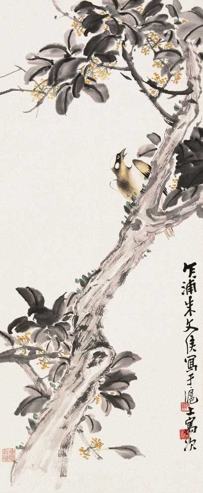 朱文候 花鸟 立轴